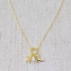 NEW ELLISON+YOUNG women's coastal cowgirl charm necklace in gold